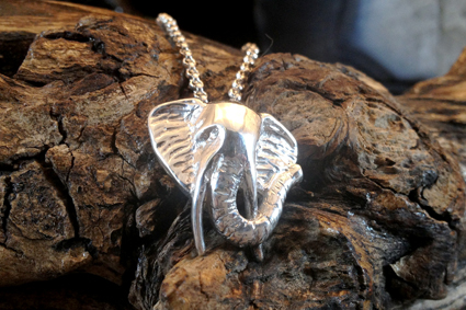 Elephant Pendant in Silver