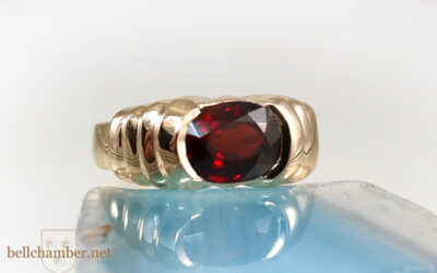 Marsha Art Deco Ring with 2ct Garnet